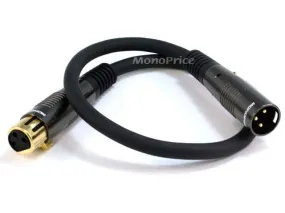 1.5' XLR3M to XLR3F Mic Cable