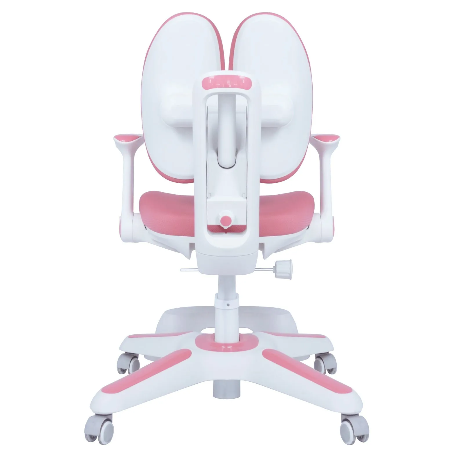 2x Ergonomic Study Chairs for Kids - Height Adjustable - Pink