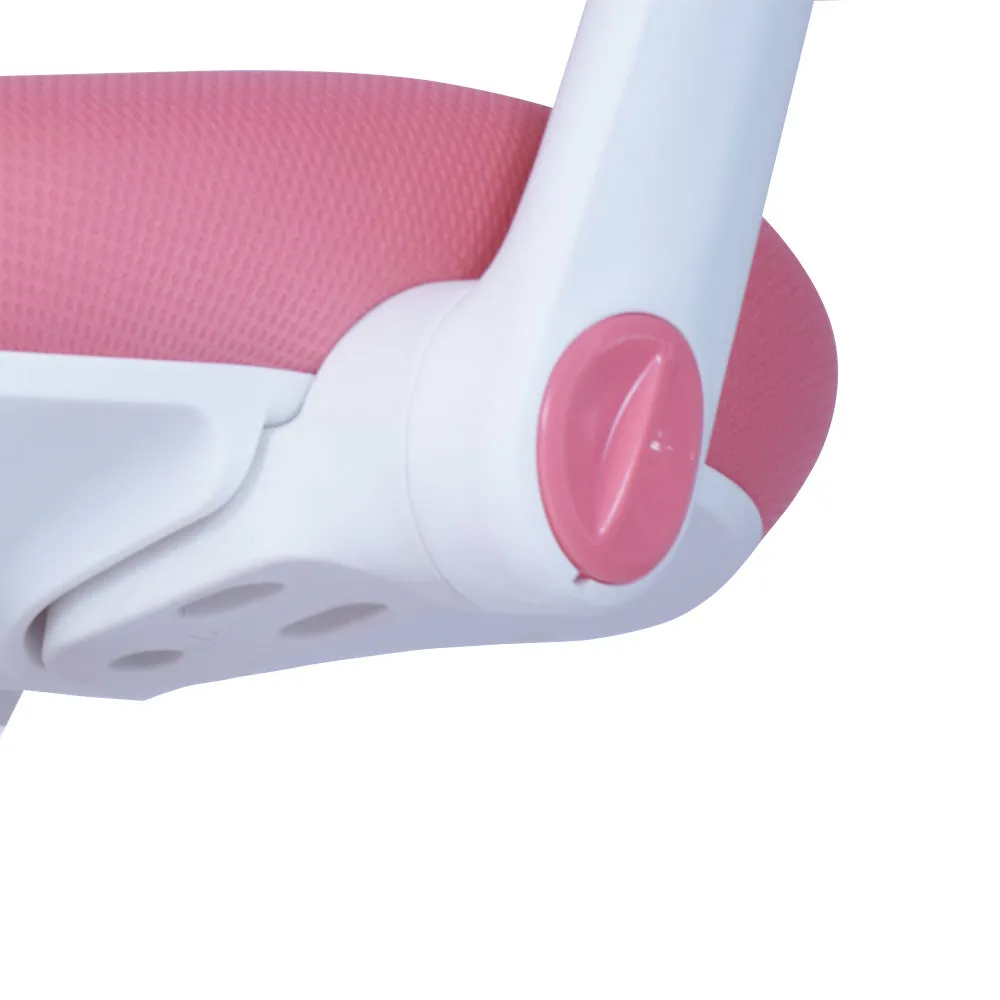 2x Ergonomic Study Chairs for Kids - Height Adjustable - Pink