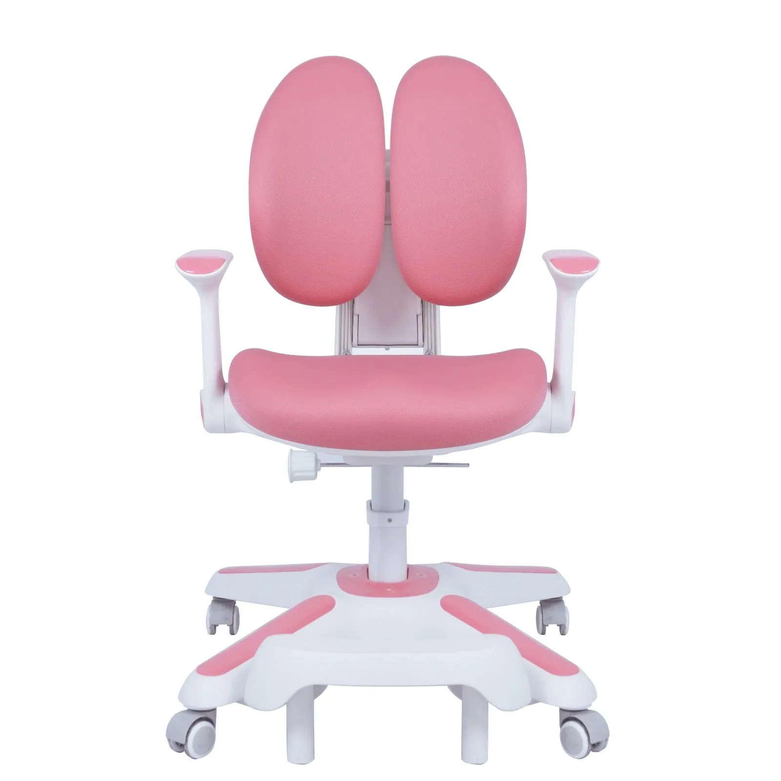 2x Ergonomic Study Chairs for Kids - Height Adjustable - Pink