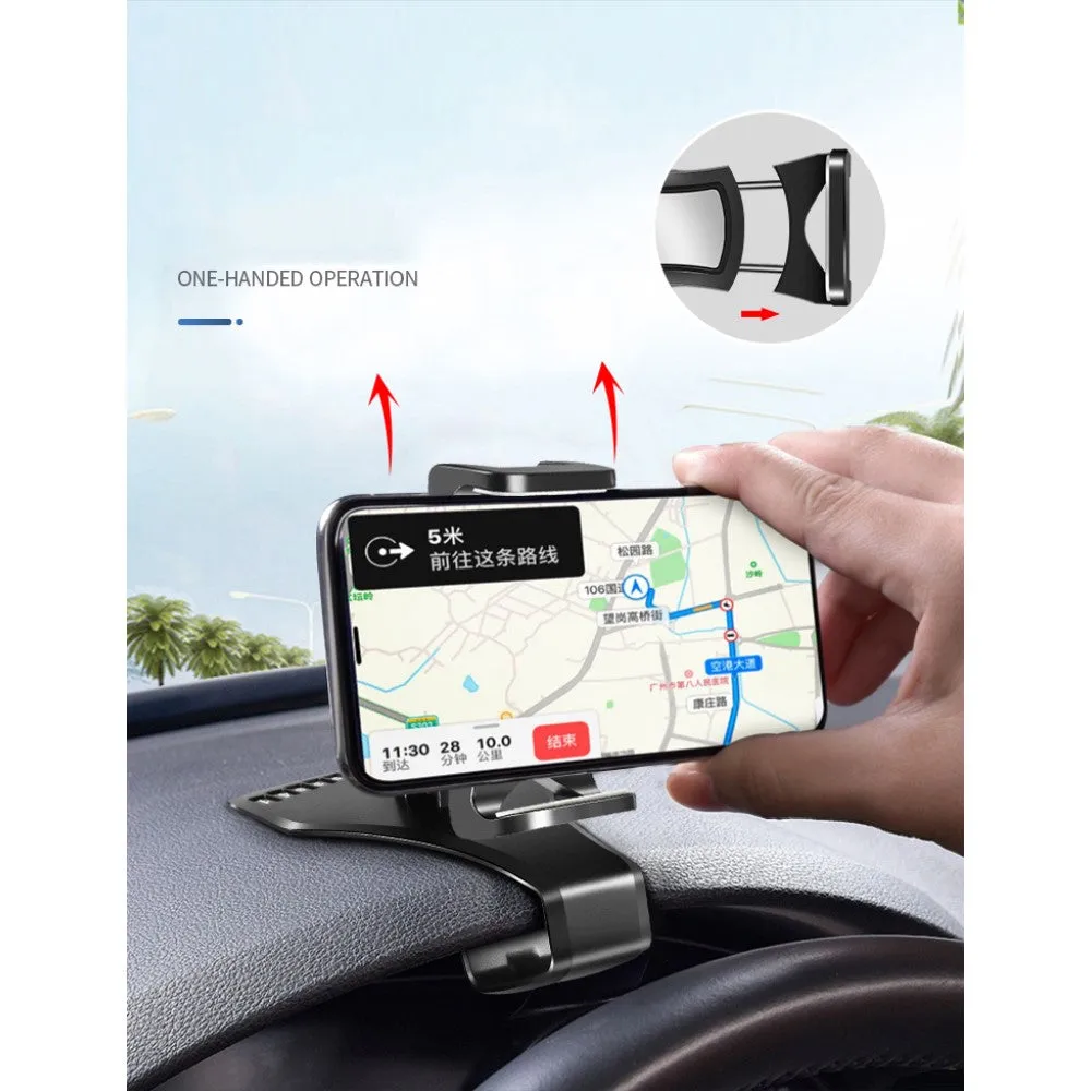 3 in 1 Car GPS Smartphone Holder: Dashboard / Visor Clamp   AC Grid Clip for BLU Studio J1 - Black