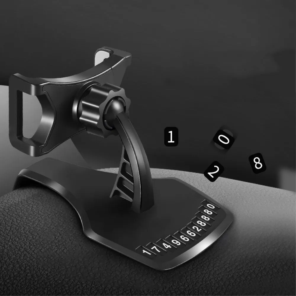 3 in 1 Car GPS Smartphone Holder: Dashboard / Visor Clamp   AC Grid Clip for BLU Studio J2 - Black