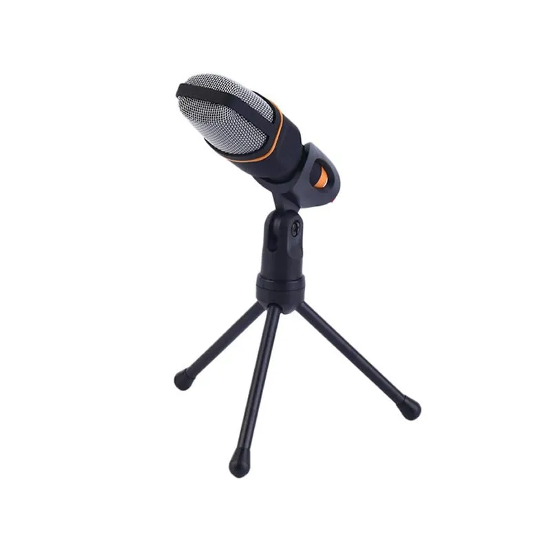 3.5Mm Audio Wired Stereo Condenser Microphone With Holder Stand Clip Sf-666