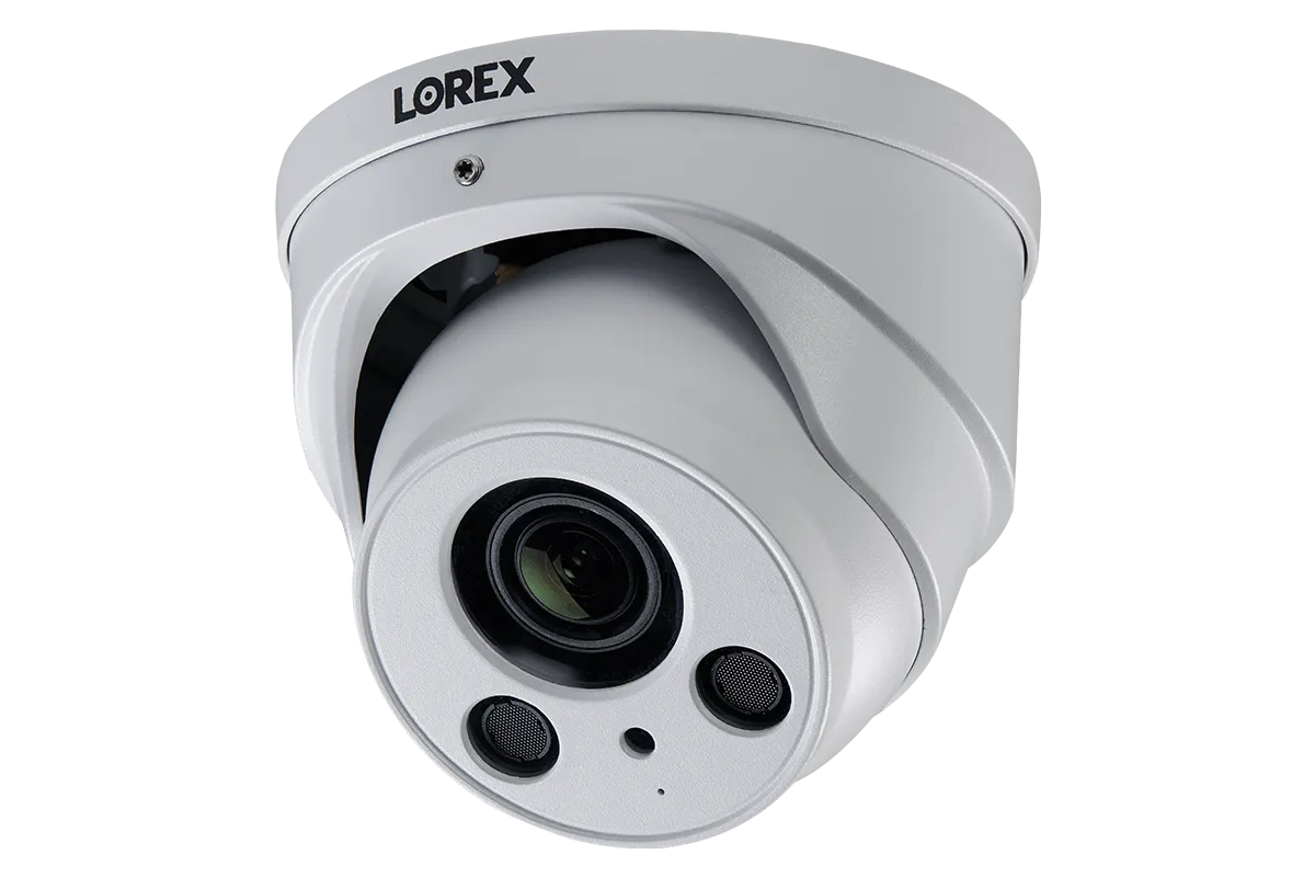 4K Nocturnal Motorized Zoom Lens IP Audio Dome Security Camera - White