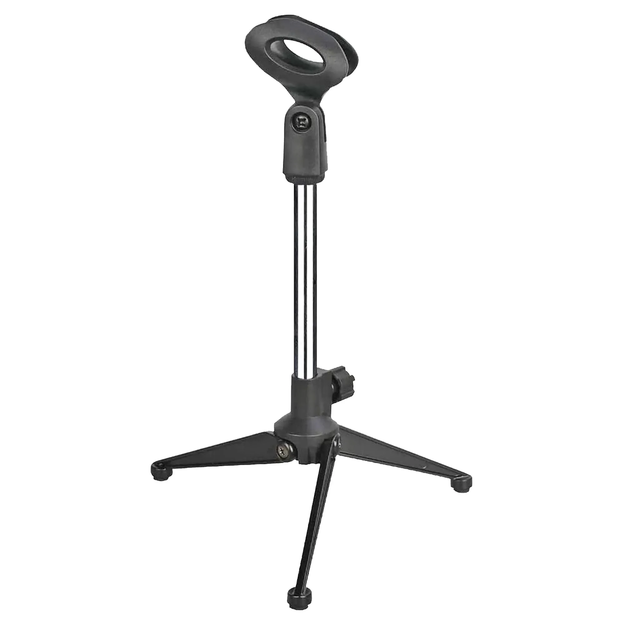 5 Core Desk Mic Stand  Height Adjustable Table Tripod Portable Desktop Microphone Stand  Includes Universal Mic Holder Compatible w Dynamic Handheld Microphones- MS MINI TRI CH
