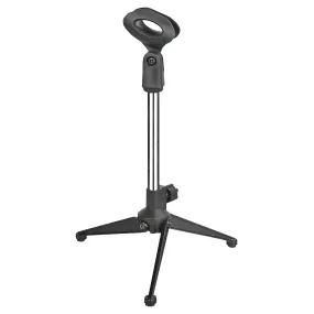 5 Core Desk Mic Stand  Height Adjustable Table Tripod Portable Desktop Microphone Stand  Includes Universal Mic Holder Compatible w Dynamic Handheld Microphones- MS MINI TRI CH