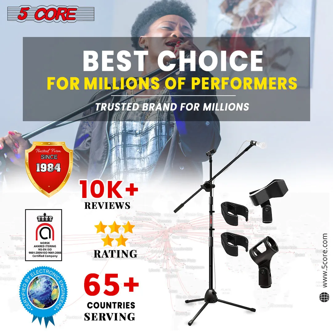 5Core  Microphone Stand - Universal Mic Stand and Height Adjustable
