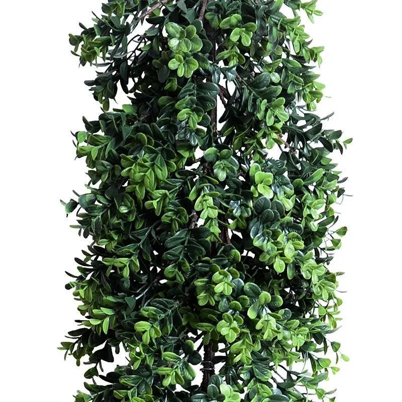 6' Faux Boxwood Shrub Christmas Garland For Outdoor Use