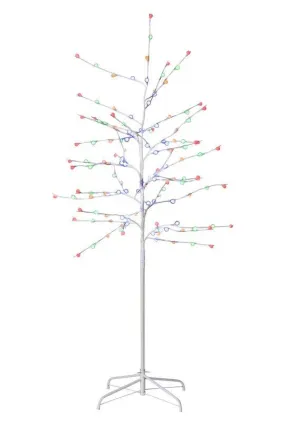 6ft Tree Light Bulb, lead wire 3m, UL IP44 transformer, white branch - Multicolor