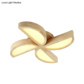 Adorable Wood Toy Windmill Ceiling Light for Kids' Bedroom