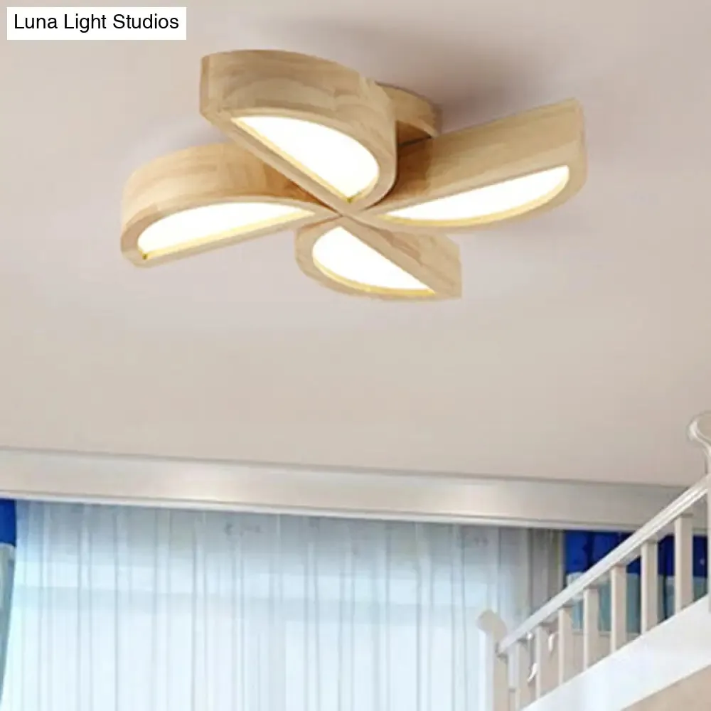 Adorable Wood Toy Windmill Ceiling Light for Kids' Bedroom