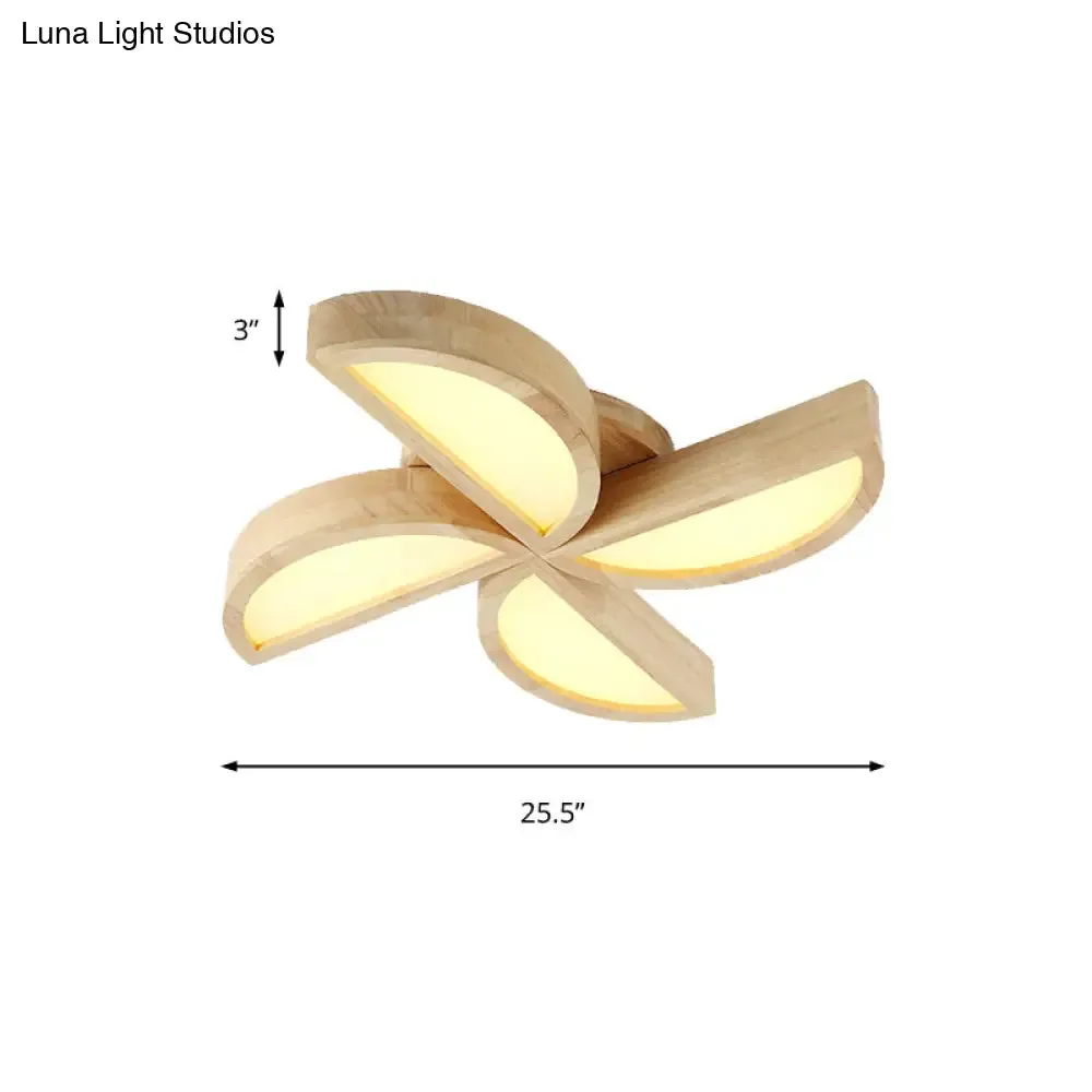 Adorable Wood Toy Windmill Ceiling Light for Kids' Bedroom