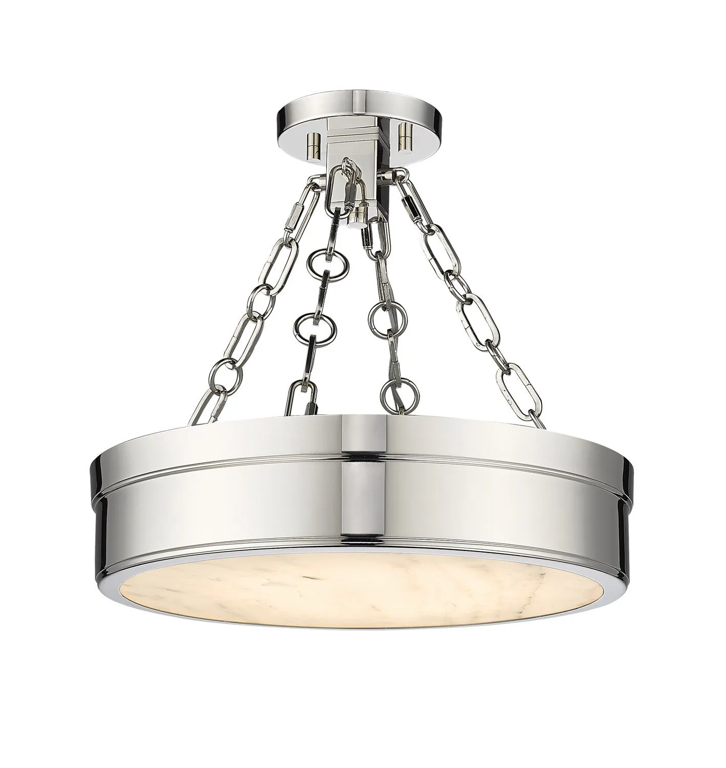 Anders LED Semi Flush Mount in Polished Nickel