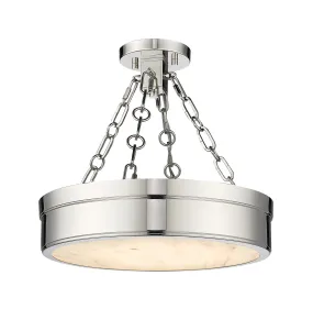 Anders LED Semi Flush Mount in Polished Nickel