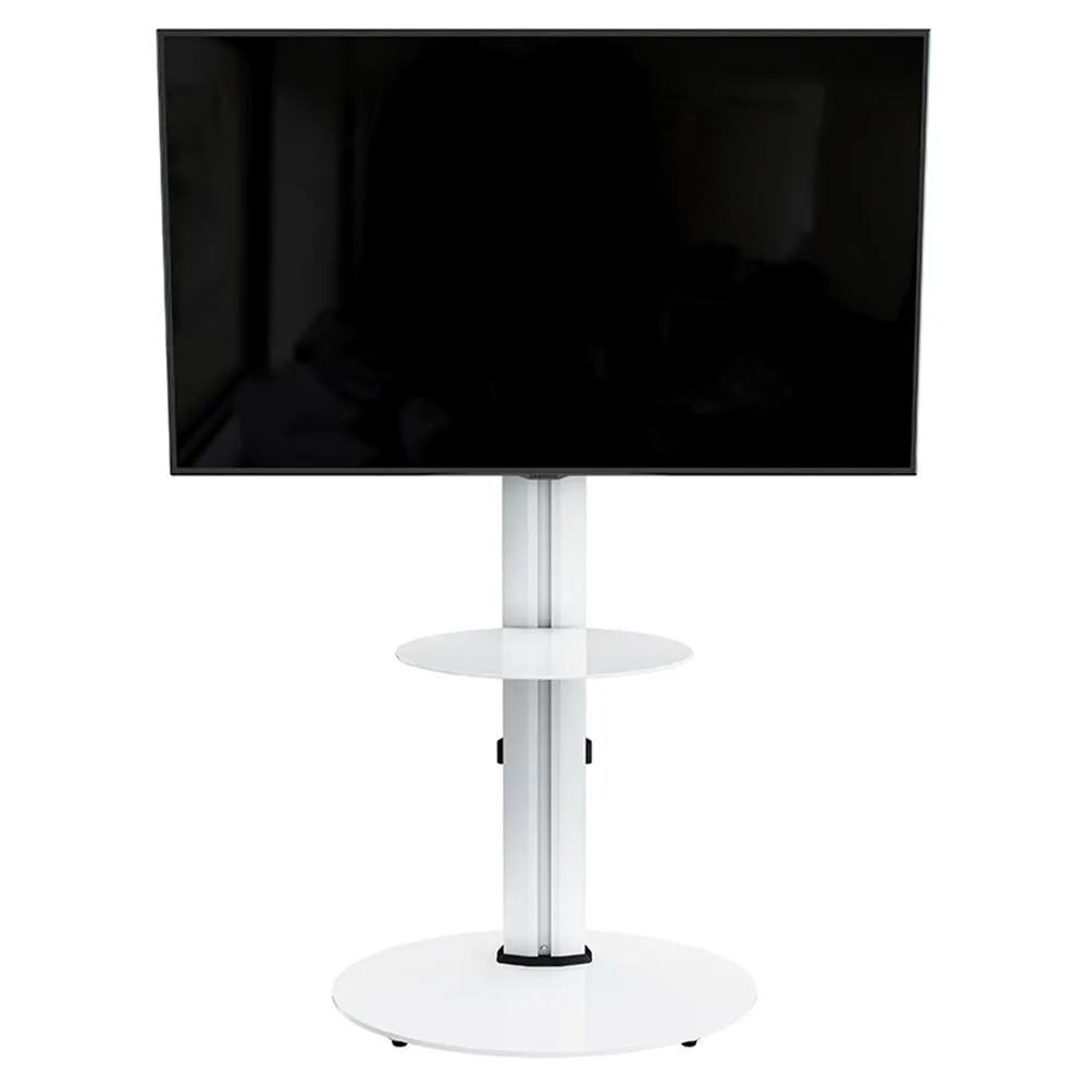 AVF Eno 60CM Pedestal TV Stand with Shelf - Silver | FSL600ENSW