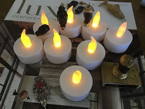 B S NATURAL Flameless Candles LED Heart Shape Tea Light Candles Multi Color Electrical Diya Candles Battery Operated Fake Candles for Gift/(Pack of 12)_01