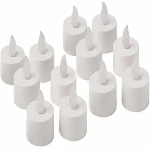 B S NATURAL Flameless Candles LED Heart Shape Tea Light Candles Multi Color Electrical Diya Candles Battery Operated Fake Candles for Gift/(Pack of 12)_01