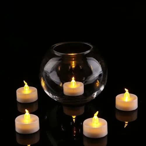 B S NATURAL Flameless Candles LED Heart Shape Tea Light Candles Multi Color Electrical Diya Candles Battery Operated Fake Candles for Gift/(Pack of 12)_01