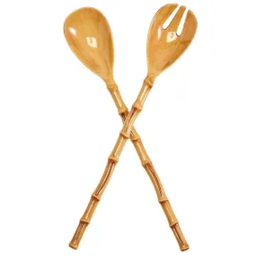 Bamboo Touch Accent Salad Server - Acrylic - 2 Piece