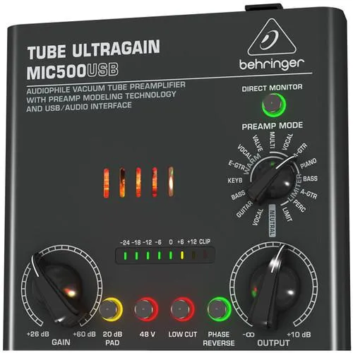 Behringer MIC500USB Vacuum Tube Preamplifier