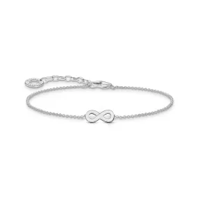 Bracelet with infinity pendant - silver