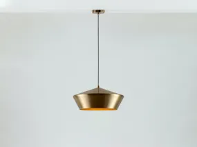 Brass wide metal diner pendant