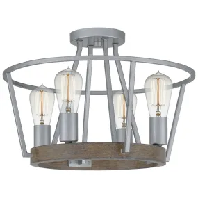 Brockton 4-Light Semi-Flush Mount