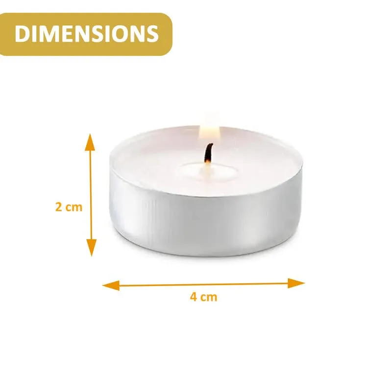 Candles Paraffin Wax Tea Light Set of 50-3 Hour Burn Time, 100% Paraffin Wax with Aluminum Cups - Perfect for Weddings, Parties, Special Events, and Festive Celebrations