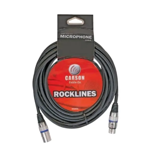Carson ROM20L Rocklines XLR to XLR Microphone Cable – 6m