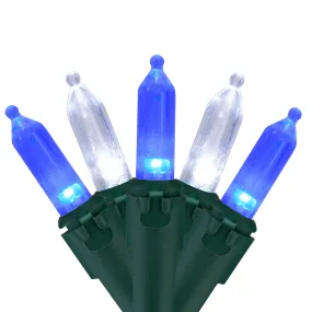 classic 100ct LED Mini Christmas Lights Green - 33' Green Wire Blue