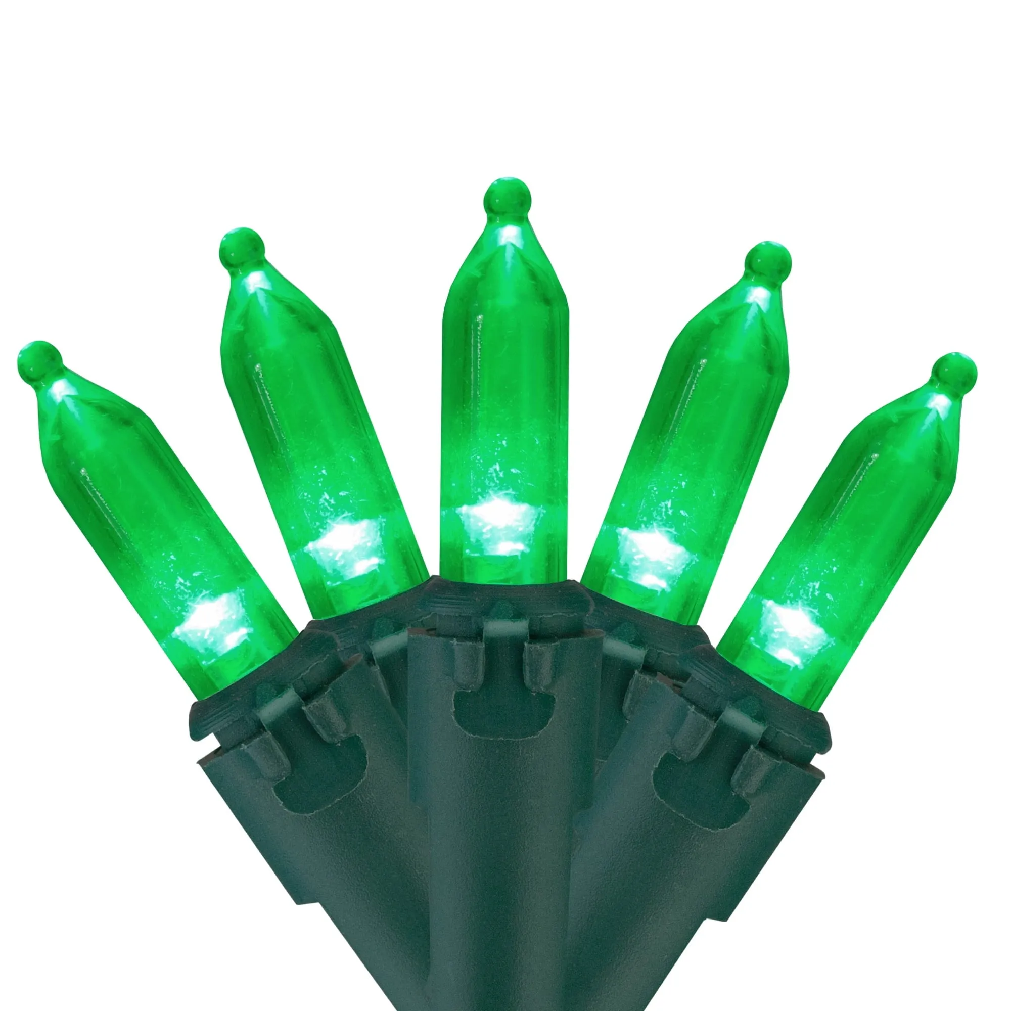 classic 100ct LED Mini Christmas Lights Green - 33' Green Wire Green