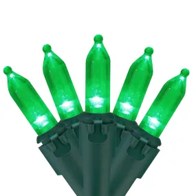 classic 100ct LED Mini Christmas Lights Green - 33' Green Wire Green