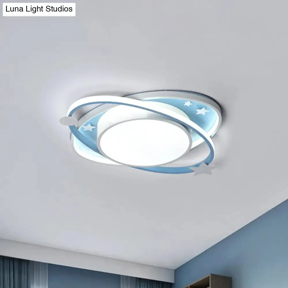 Contemporary Acrylic Flush Mount Ceiling Light for Bedroom - Planet