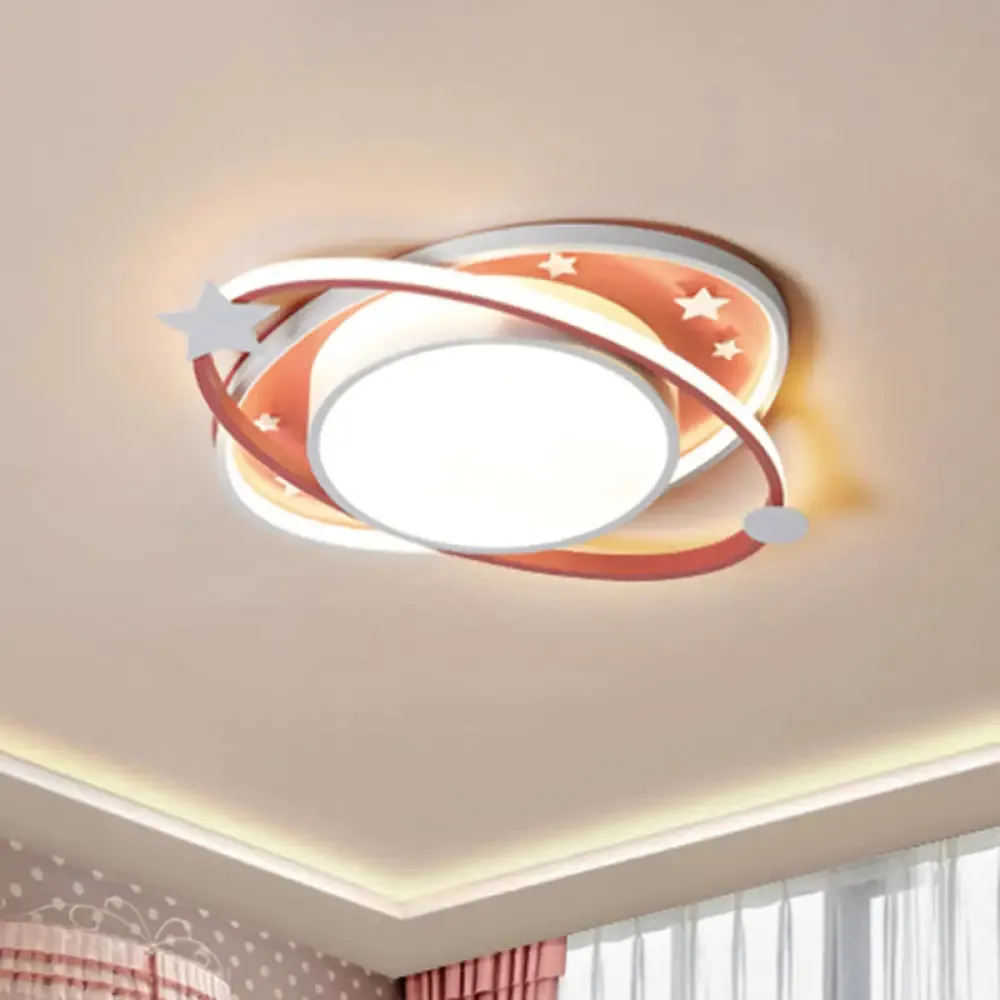 Contemporary Acrylic Flush Mount Ceiling Light for Bedroom - Planet