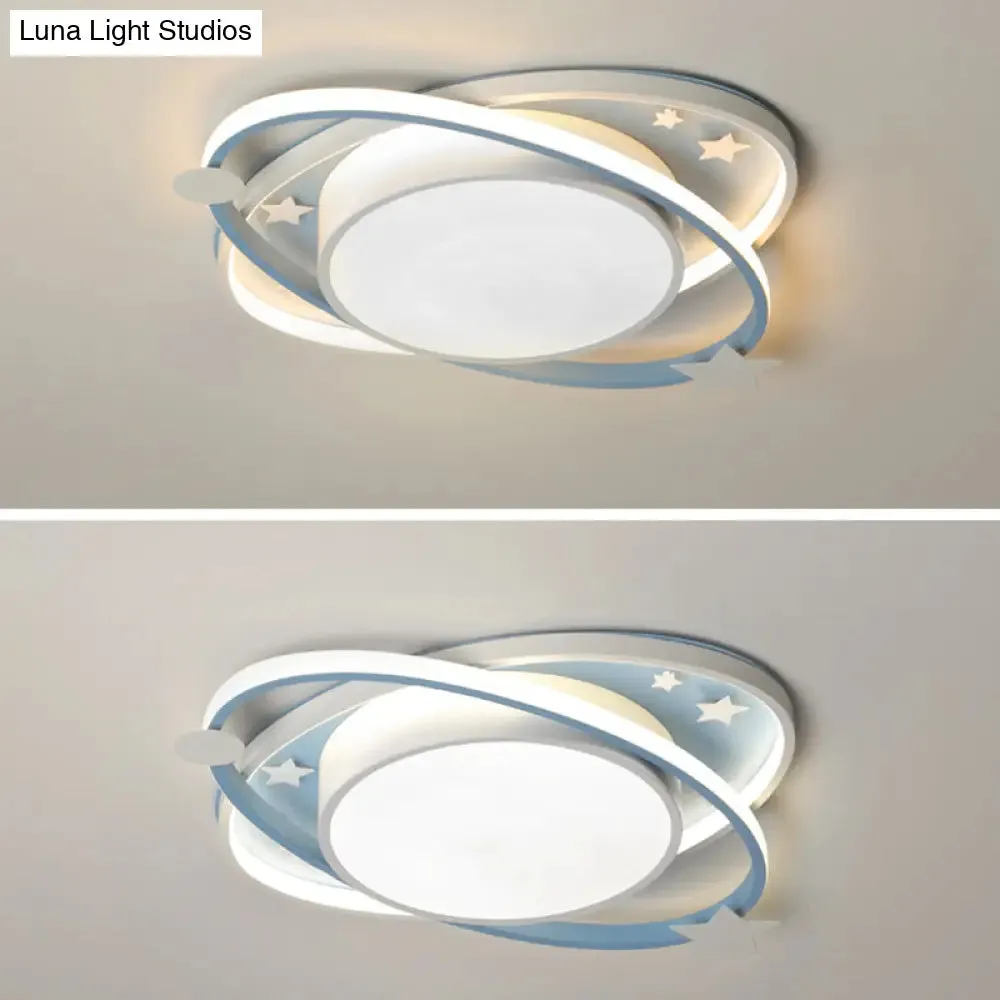 Contemporary Acrylic Flush Mount Ceiling Light for Bedroom - Planet