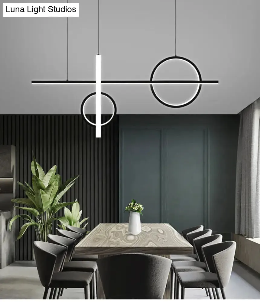 Contemporary LED Suspension Ceiling Lamp with Acrylic Shade - Stylish Parlour Pendant Lighting Fixture