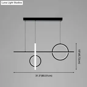 Contemporary LED Suspension Ceiling Lamp with Acrylic Shade - Stylish Parlour Pendant Lighting Fixture