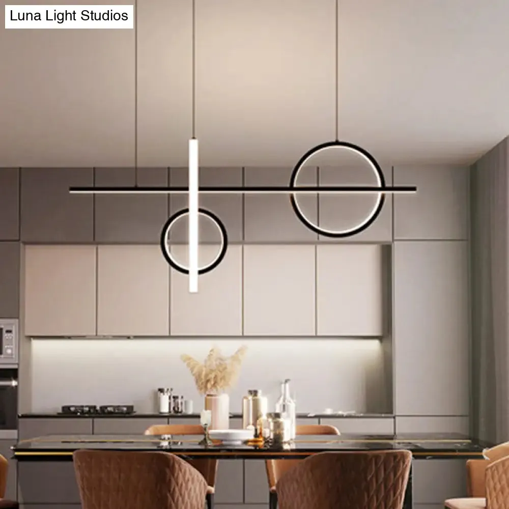 Contemporary LED Suspension Ceiling Lamp with Acrylic Shade - Stylish Parlour Pendant Lighting Fixture