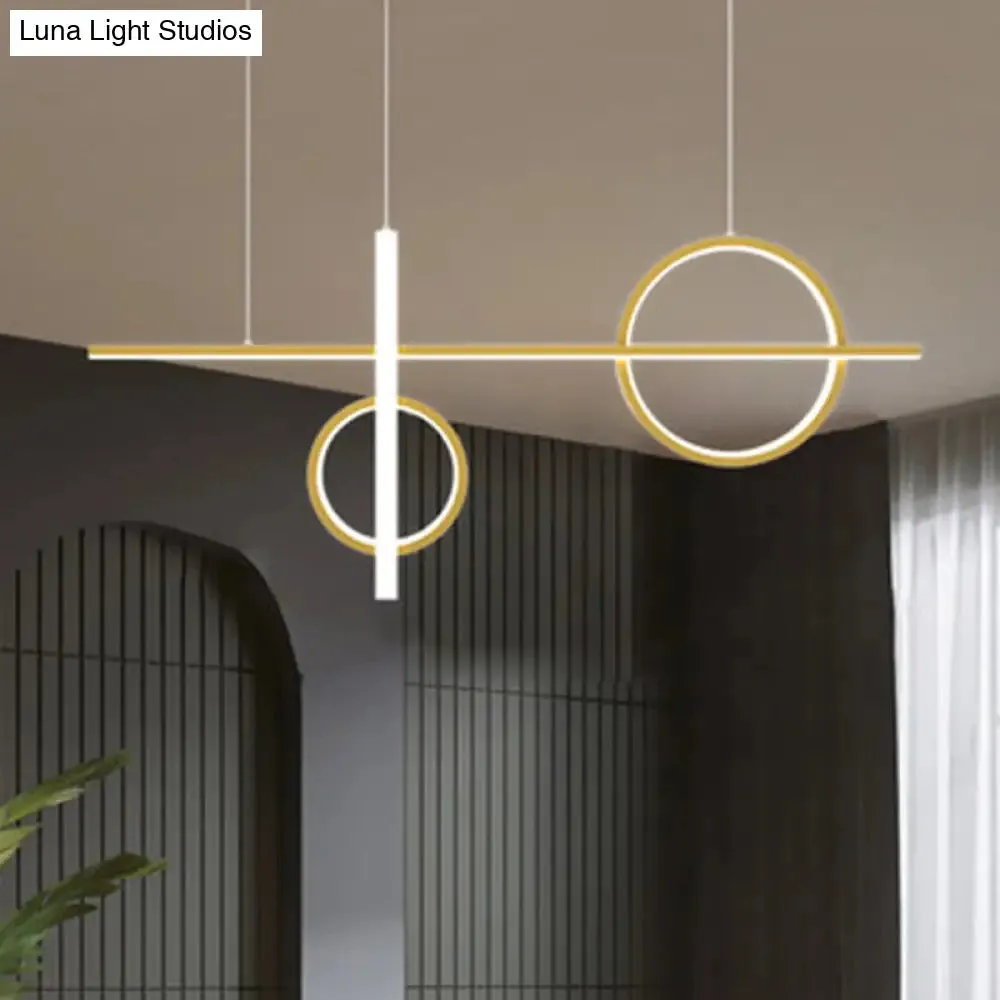 Contemporary LED Suspension Ceiling Lamp with Acrylic Shade - Stylish Parlour Pendant Lighting Fixture