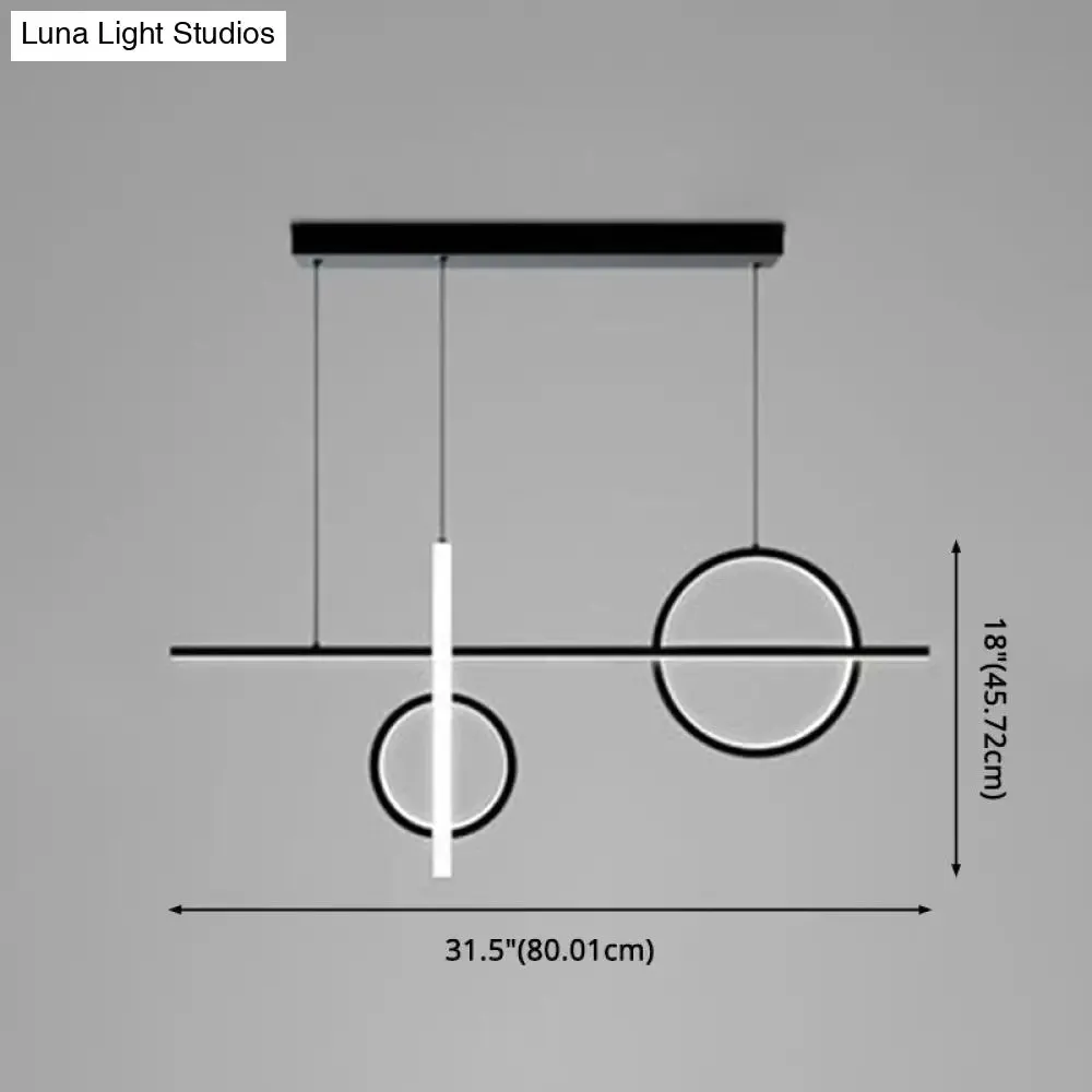 Contemporary LED Suspension Ceiling Lamp with Acrylic Shade - Stylish Parlour Pendant Lighting Fixture