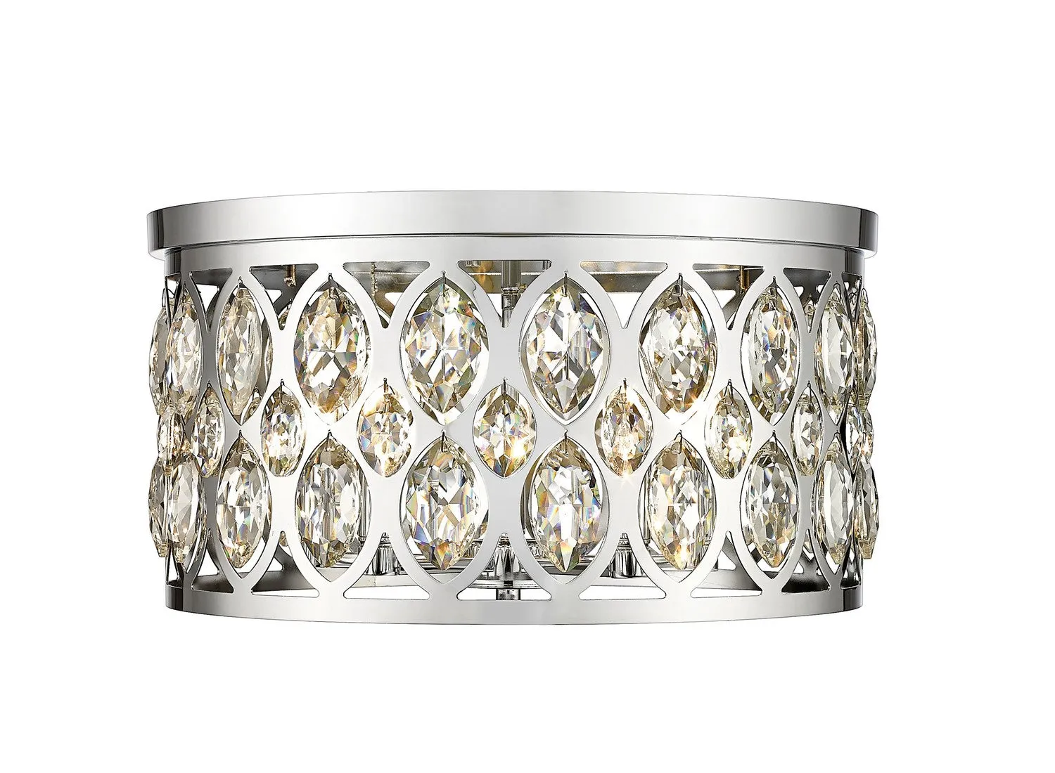 Dealey Five Light Flush Mount in Chrome