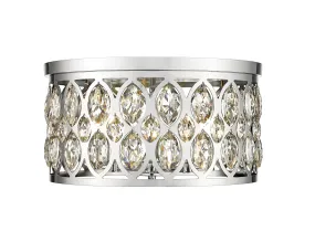 Dealey Five Light Flush Mount in Chrome