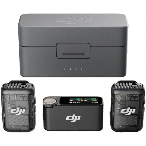 DJI MIC 2 Wireless Microphone Kit (2 TX   1 RX   Charging Case)