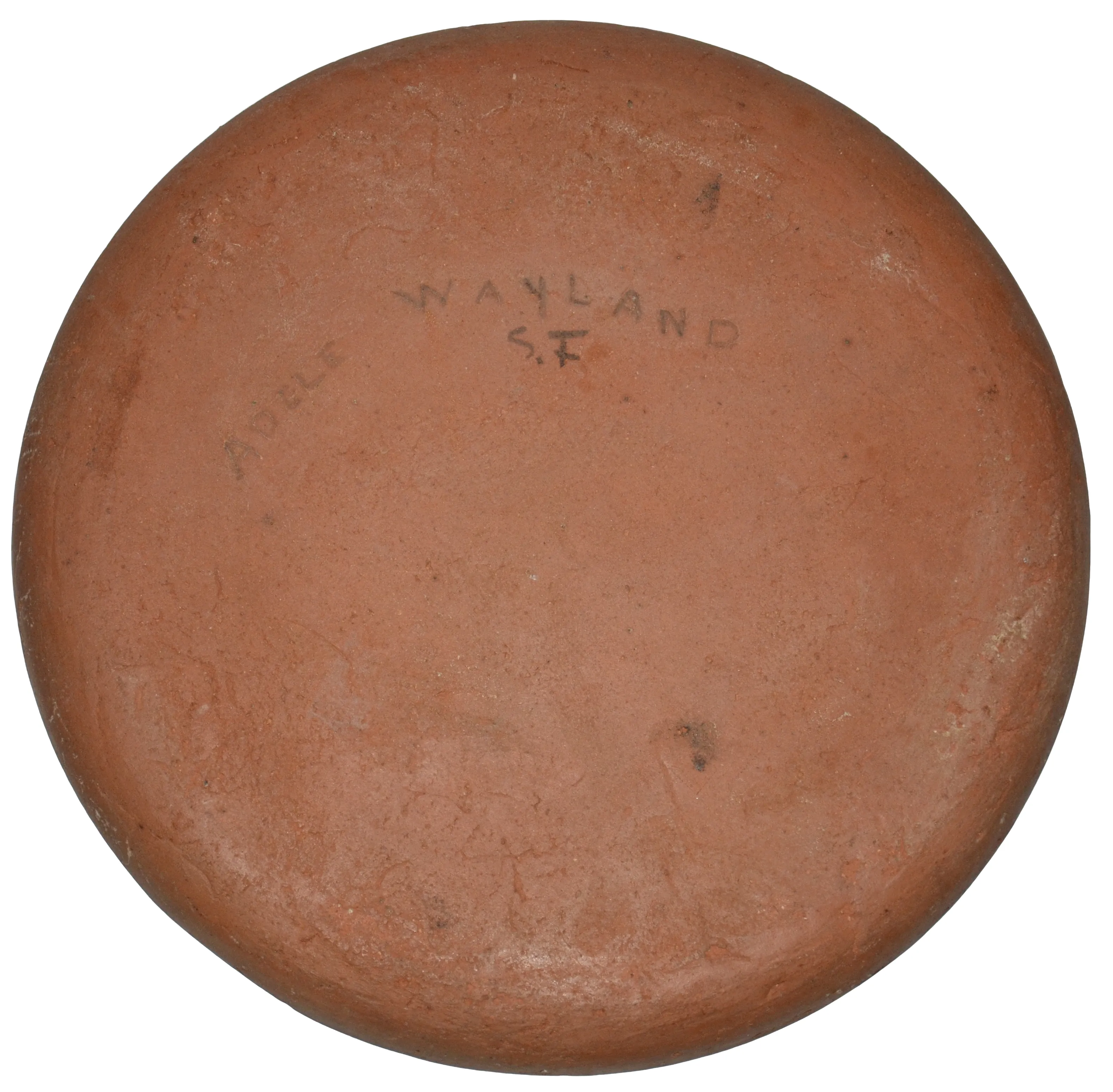 Early 20thC Art Pottery Terracotta Charger - Listed Artist Adele Wayland