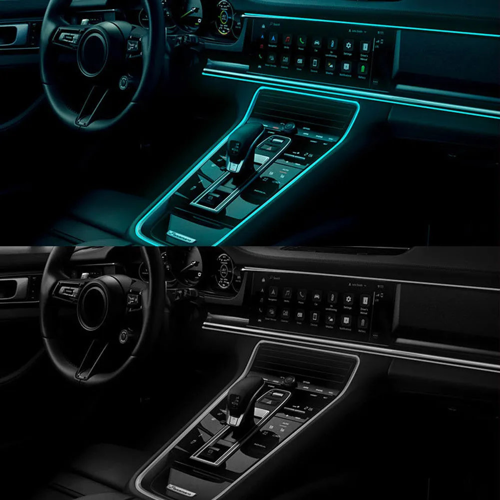 EL Wire Interior Car LED Strip Lights RGB Colorful Ambient