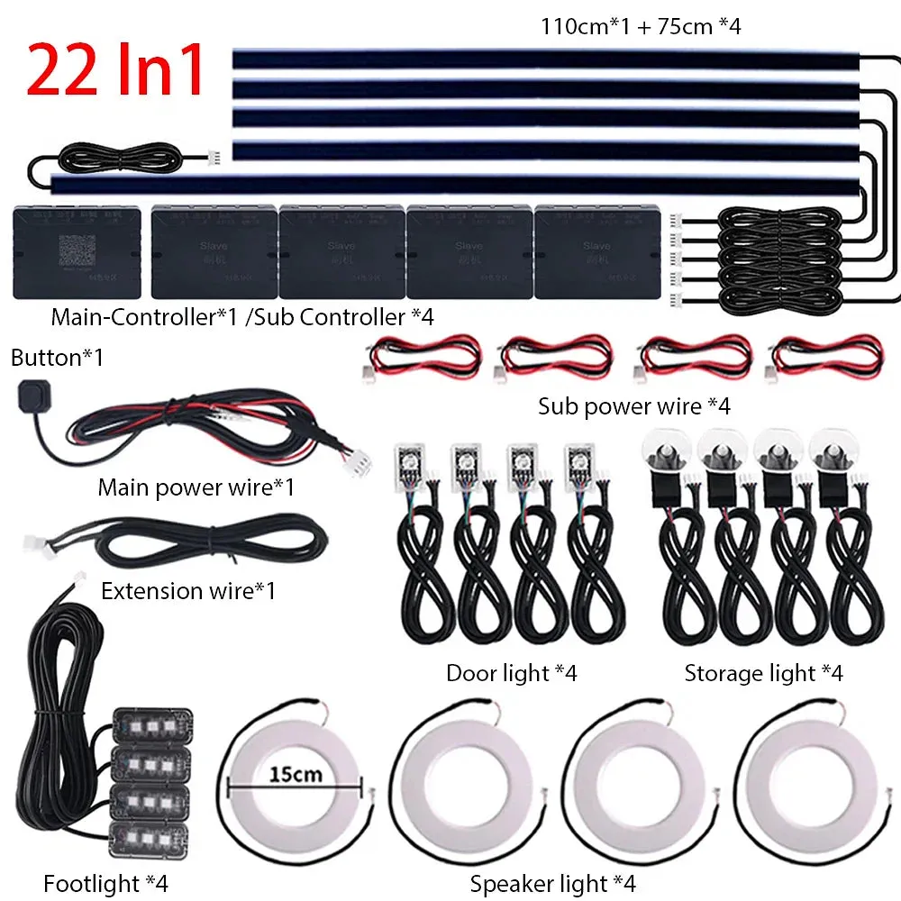 Emitting Color: DEEP BLUE - 18 in 1 Dual Zone Symphony Streamer