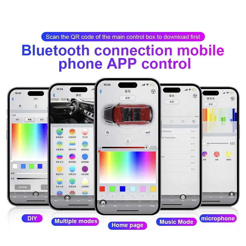 Emitting Color: DEEP BLUE - 18 in 1 Dual Zone Symphony Streamer