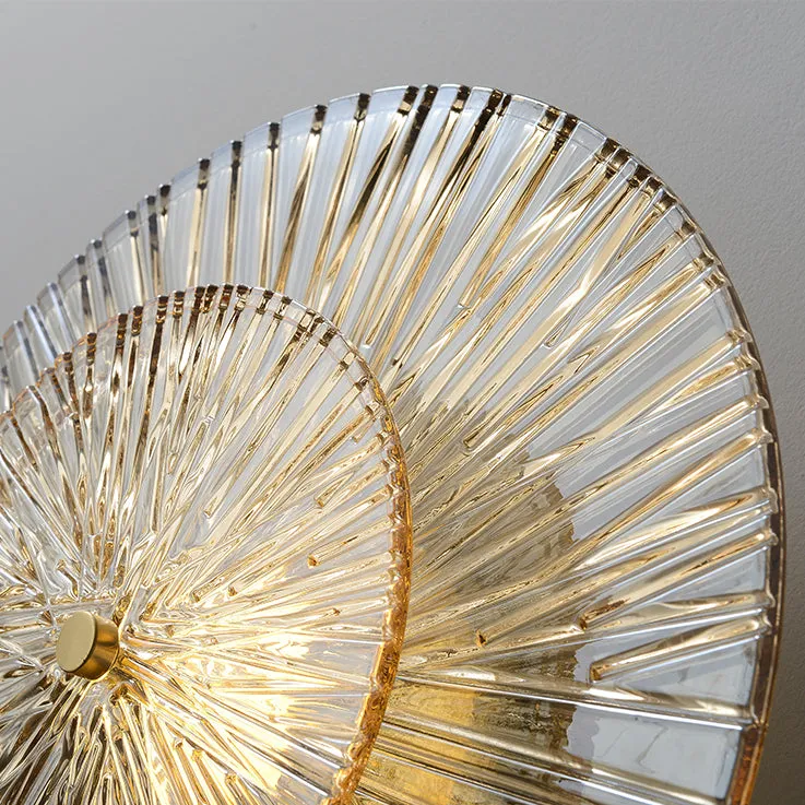 Flora Round Glass and Gold Wall Light