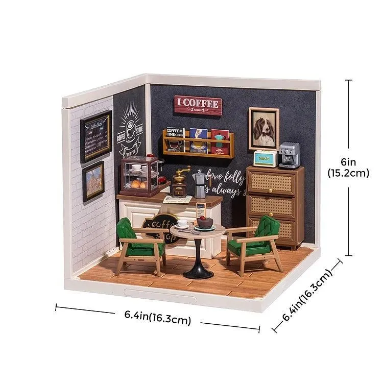 Fruit Vegetable Shop Miniature Grocery Shop Dollhouse Supermarket Dollhouse Coffee Shop Miniature Dollhouse Kit Coffee Shop Dollhouse