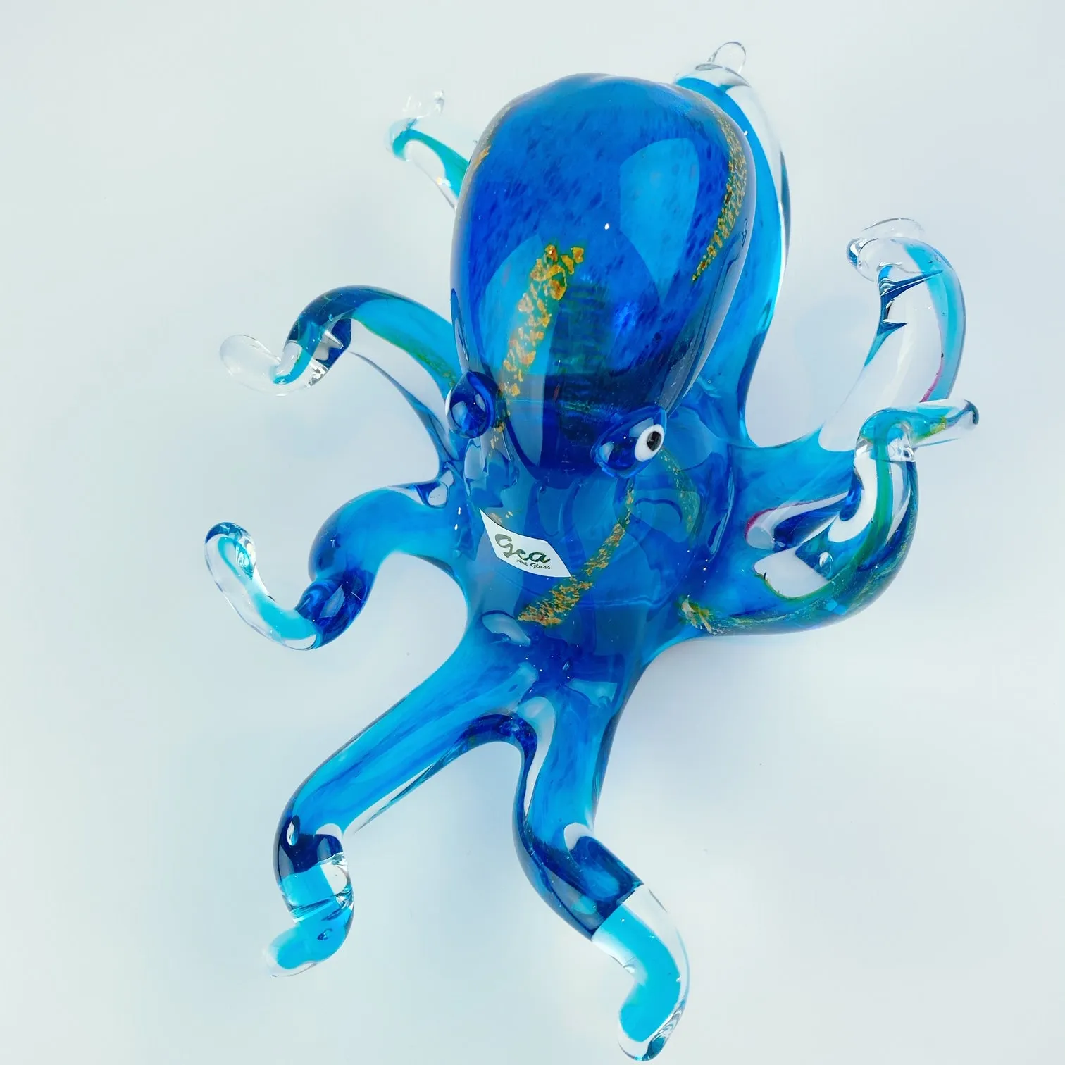 Gca Murano Style Art Glass Octopus Figurine Home Deco Art piece